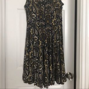 Blue paisley print dress